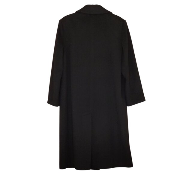 Vintage Forecaster of Boston 100% Wool Black Double Breasted Long Classic Coat - Picture 4 of 15